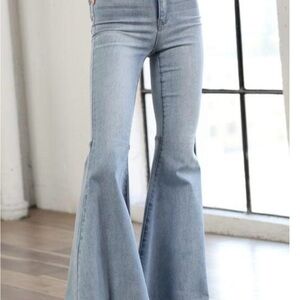 Women's By Together Light Blue Flare Bellbottoms Jeans